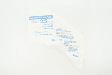 Mallinckrodt 96222 Uncuffed Tracheal Tube Pre-Cut 2.5 x 3.6 x 113mm